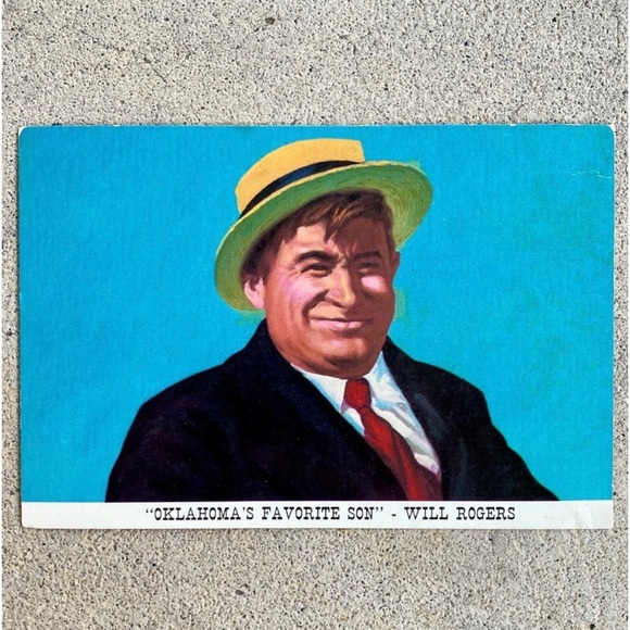 Will Rogers Oklahoma’s Favorite Son Postcard - Picture 1 of 5